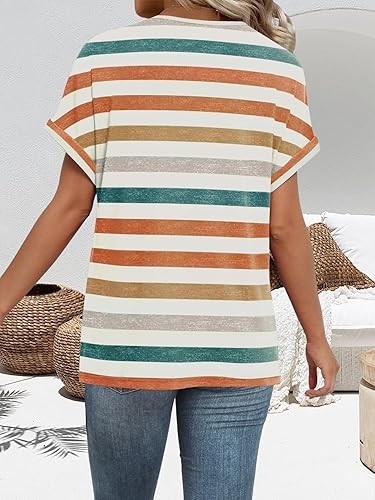 T Shirts Short Sleeve V Neck Tees Womens Fashion Tops Trendy Soft 2025 Casual Summer Spring Outfits Clothes